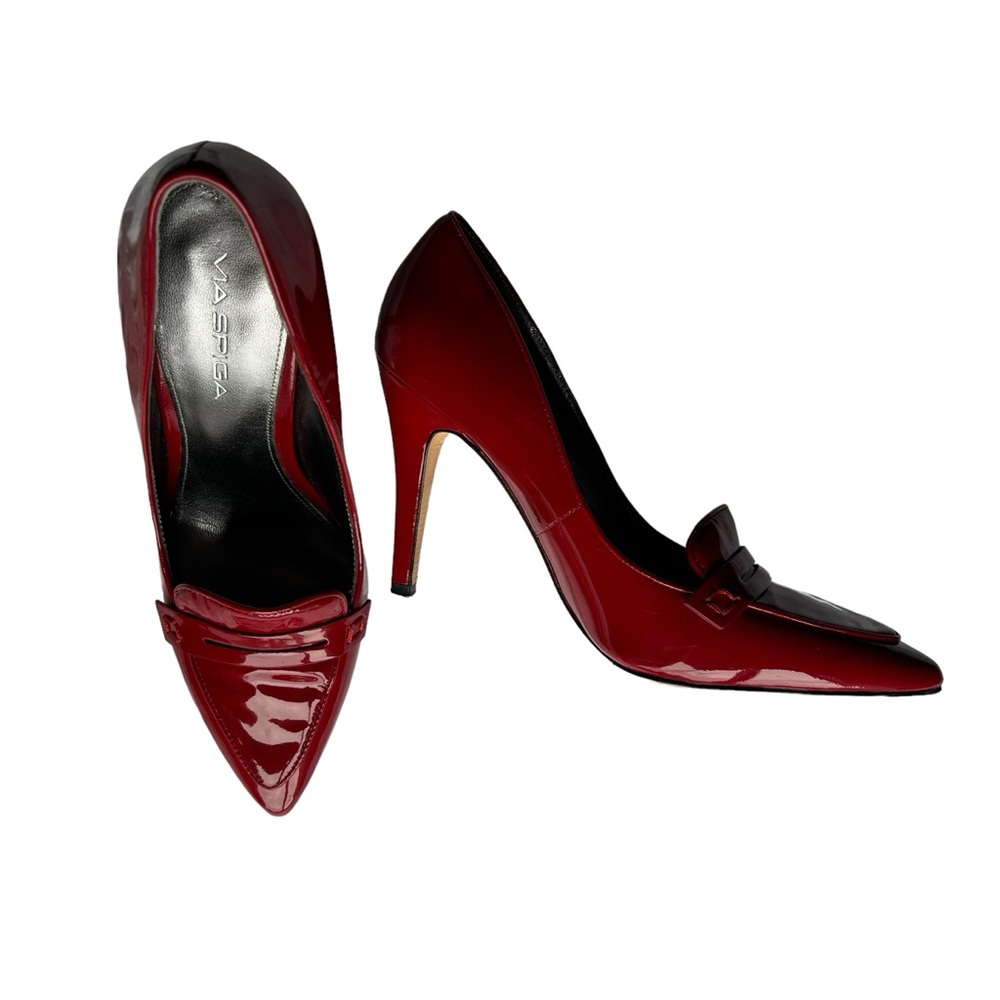 Red Patent Leather Stilettos